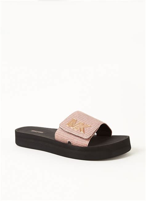 michael kors slippers met strik|Michael Kors slippers clearance.